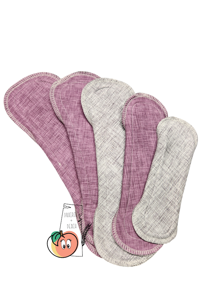 Starter Bundle (5 Pads) - Cotton Spandex Topper, Washable Cloth Pads